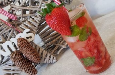 Mojito de morango low carb (drink)